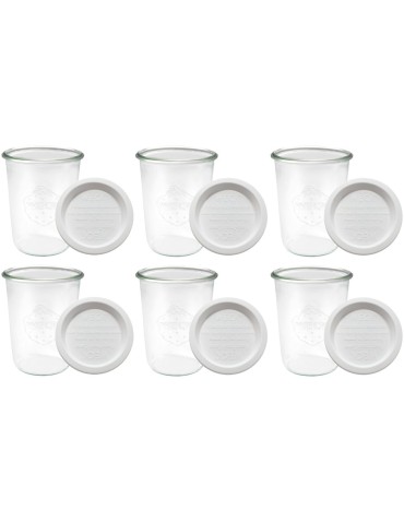 Słoiki i butelki - Słoiki WECK 6szt/ plastikowe wieko słoik 850ml MOLD - product 32