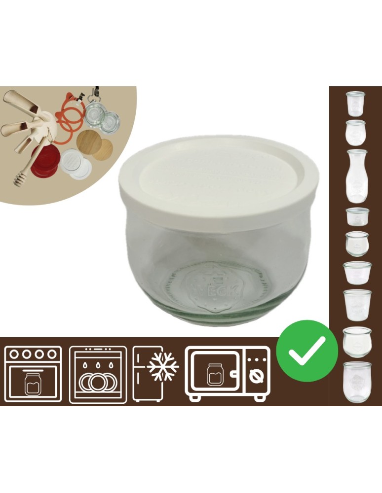 Słoiki i butelki - Słoiki WECK / plastikowe wieko słoik 580ml TULIP - product MODO24.PL 30