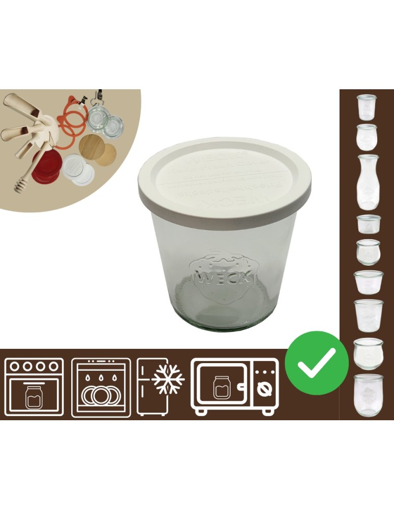 Słoiki i butelki - Słoiki WECK / plastikowe wieko słoik 580ml MOLD - product MODO24.PL 30