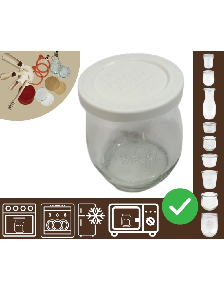 Słoiki i butelki - Słoiki WECK / plastikowe wieko słoik 220ml TULIP - product MODO24.PL 30