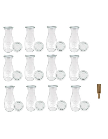Słoiki i butelki - Słoiki WECK 12szt/ szklane wieko, miarka KARAFKA 1l 1062ml BUTELKA - product 32
