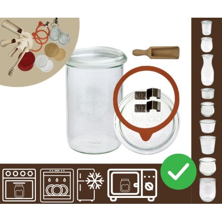 Słoiki WECK / szklane wieko, miarka słoik 1050ml 1l MOLD