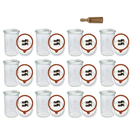 Słoiki WECK 12szt/ szklane wieko, miarka słoik 1050ml 1l MOLD