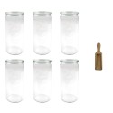 Słoiki WECK 6szt/ szklane wieko, miarka słoik 1040ml 1l CYLINDER