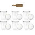 Słoiki WECK 6szt/ szklane wieko, miarka słoik 850ml MOLD