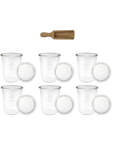 Słoiki i butelki - Słoiki WECK 6szt/ szklane wieko, miarka słoik 850ml MOLD - product 32