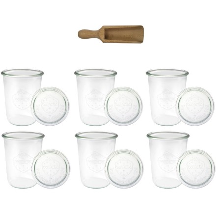 Słoiki WECK 6szt/ szklane wieko, miarka słoik 850ml MOLD