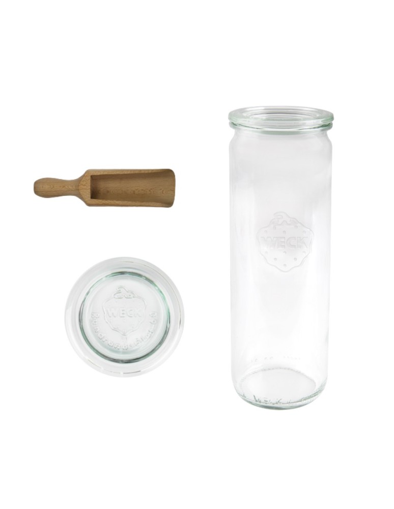 Słoiki i butelki - Słoiki WECK / szklane wieko, miarka słoik 600ml CYLINDER - product MODO24.PL 32