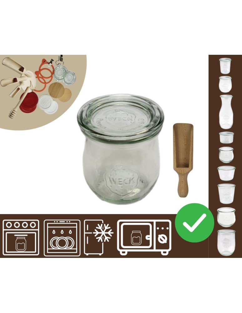 Słoiki i butelki - Słoiki WECK / szklane wieko, miarka słoik 220ml TULIP - produkt MODO24.PL 40