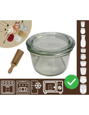 Słoiki i butelki - Słoiki WECK / szklane wieko, miarka słoik 200ml MOLD - produkt 40