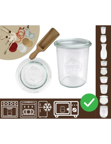 Słoiki i butelki - Słoiki WECK / szklane wieko, miarka słoik 160ml MOLD - produkt 58
