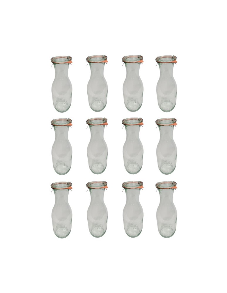 Słoiki i butelki - Słoiki WECK 12szt/ szkl. wieko,gumka, bl KARAFKA 1l 1062ml BUTELKA - produkt MODO24.PL 42