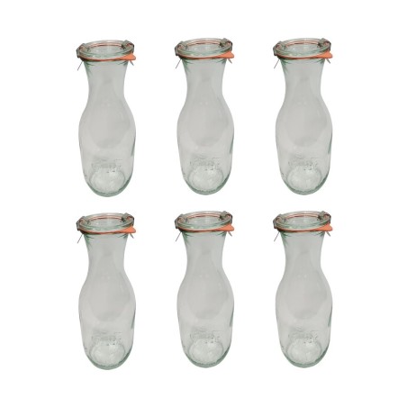 Słoiki WECK 6szt/ szkl. wieko,gumka, bl KARAFKA 1l 1062ml BUTELKA
