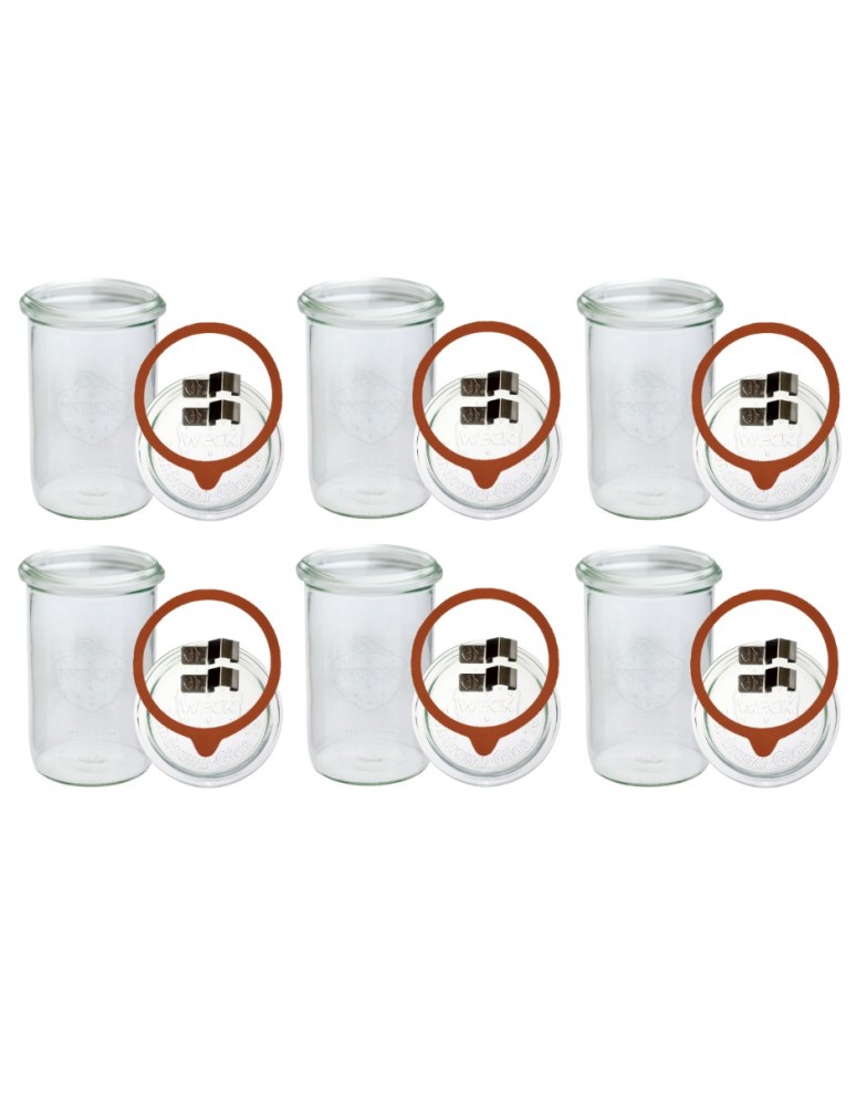 Słoiki i butelki - Słoiki WECK 6szt/ szkl. wieko,gumka, bl słoik 1050ml 1l MOLD - produkt MODO24.PL 42