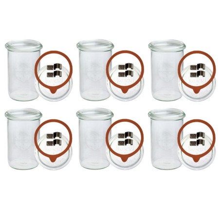 Słoiki WECK 6szt/ szkl. wieko,gumka, bl słoik 1050ml 1l MOLD