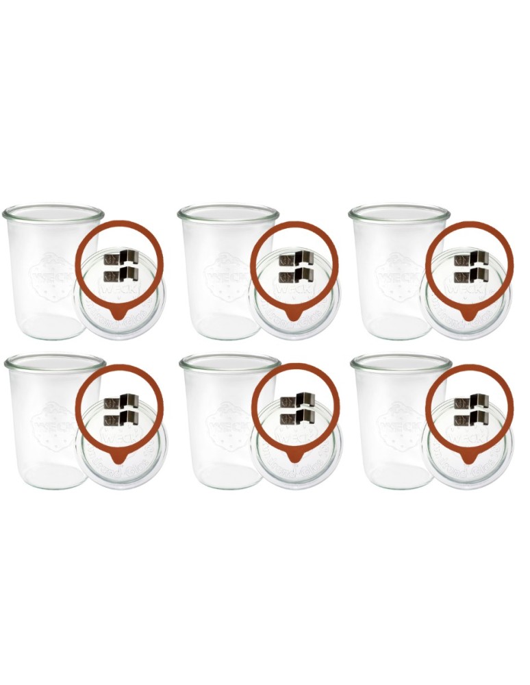 Słoiki i butelki - Słoiki WECK 6szt/ szkl. wieko,gumka, bl słoik 850ml MOLD - produkt MODO24.PL 42