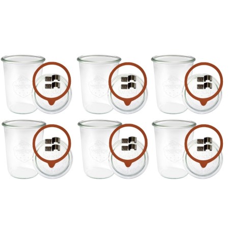 Słoiki WECK 6szt/ szkl. wieko,gumka, bl słoik 850ml MOLD