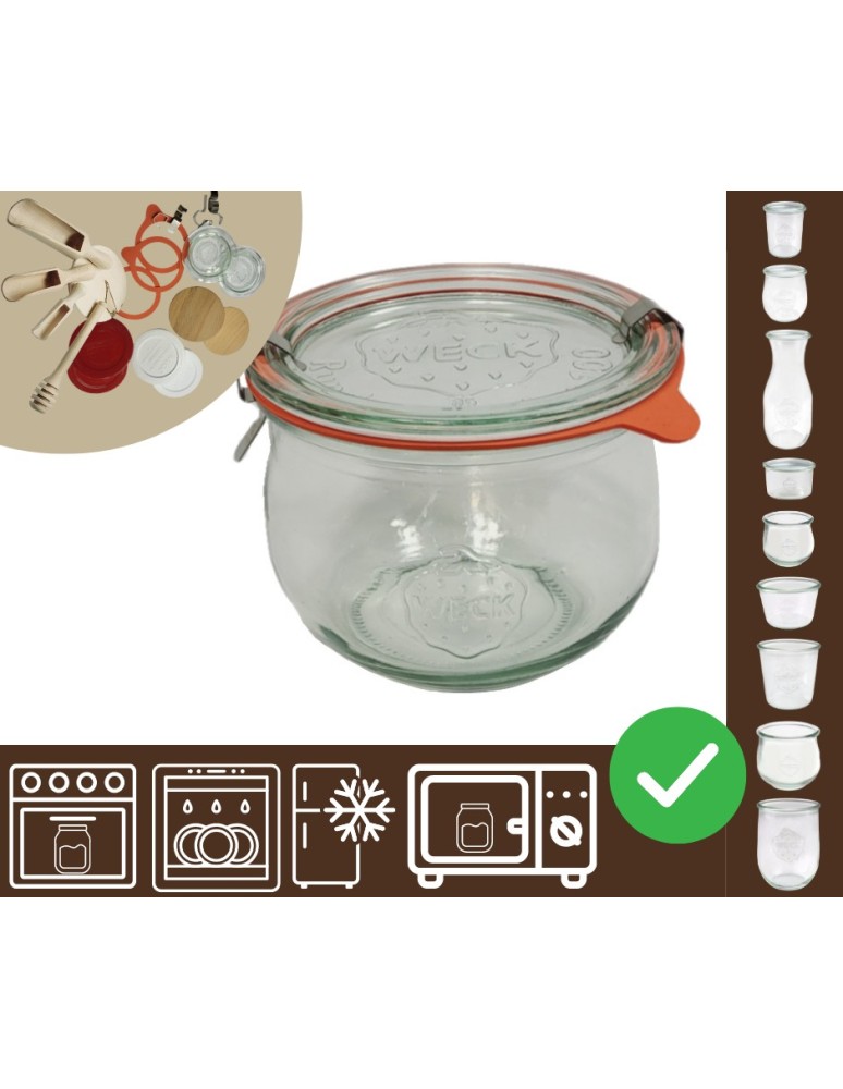 Słoiki i butelki - Słoiki WECK / szkl. wieko,gumka, bl słoik 580ml TULIP - produkt MODO24.PL 40