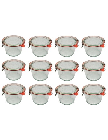 Słoiki i butelki - Słoiki WECK 12szt/ szkl. wieko,gumka, bl słoik 370ml MOLD - produkt 42