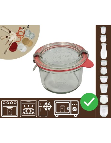Słoiki i butelki - Słoiki WECK / szkl. wieko,gumka, bl słoik 200ml MOLD - produkt 40