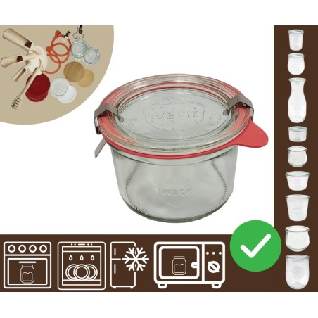 Słoiki WECK / szkl. wieko,gumka, bl słoik 200ml MOLD