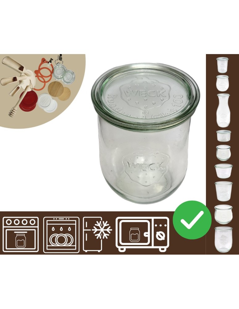 Słoiki i butelki - Słoiki WECK / szklane wieko słoik 1l 1062ml TULIP - produkt MODO24.PL 40