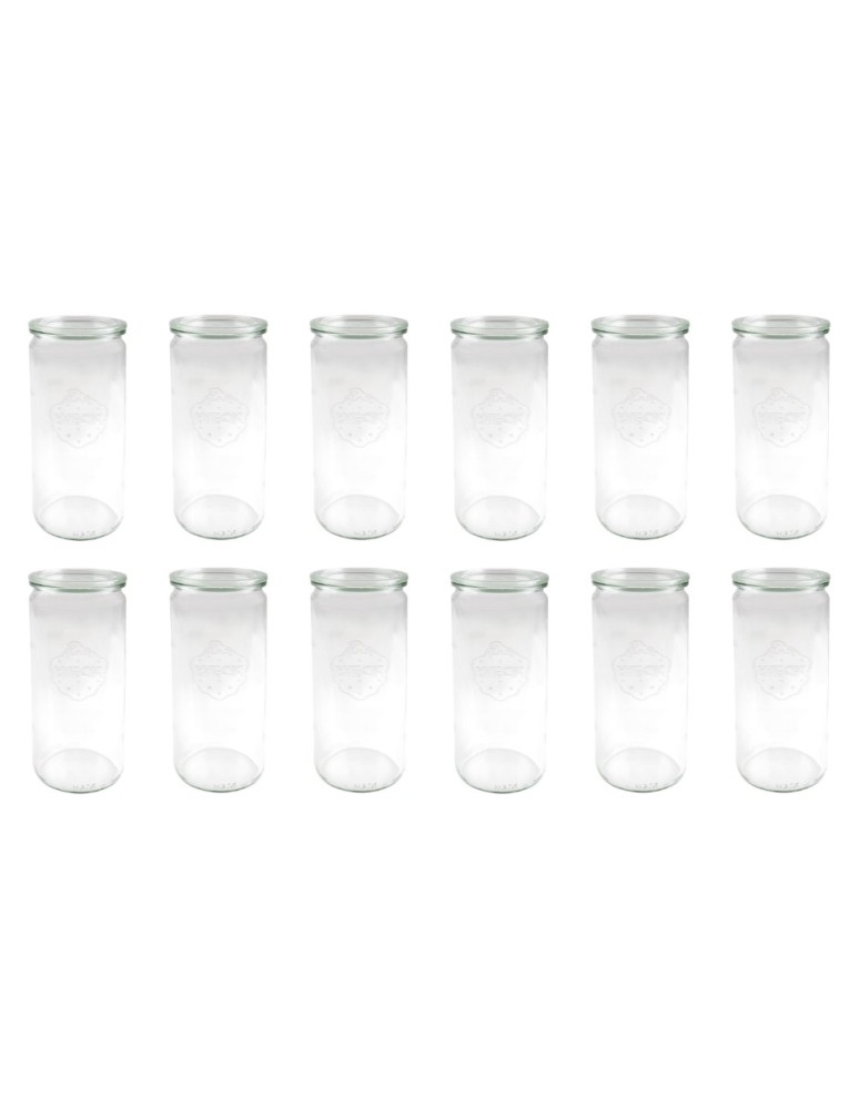 Słoiki i Dodatki - Słoiki WECK 12szt/ szklane wieko słoik 1040ml 1l CYLINDER - product MODO24.PL 42