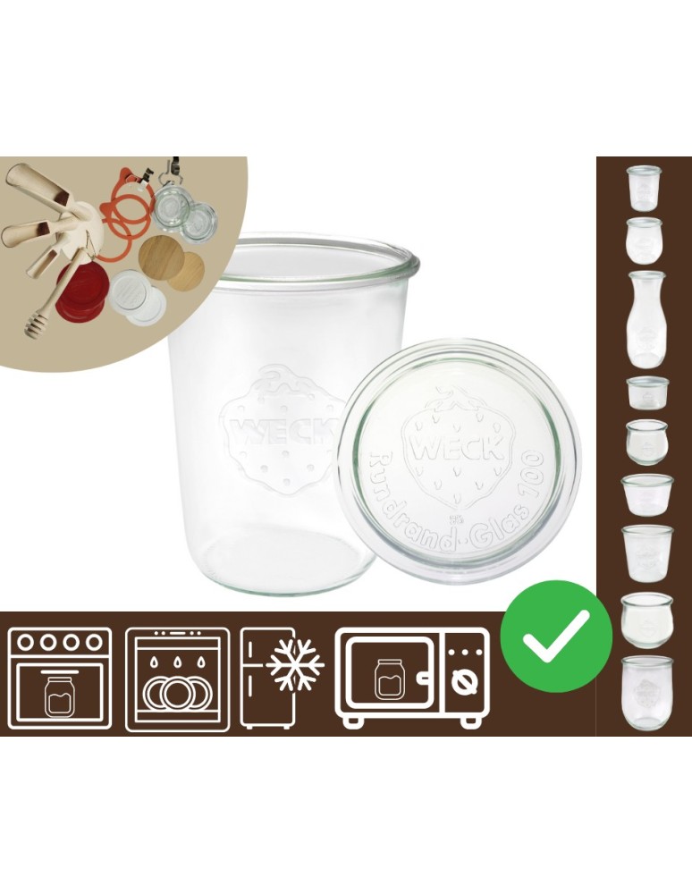 Słoiki i butelki - Słoiki WECK / szklane wieko słoik 850ml MOLD - produkt MODO24.PL 40