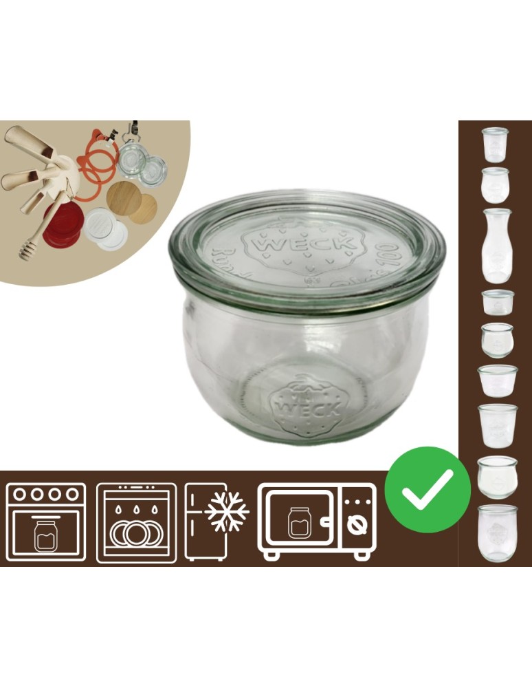 Słoiki i Dodatki - Słoiki WECK / szklane wieko słoik 580ml TULIP - product MODO24.PL 40