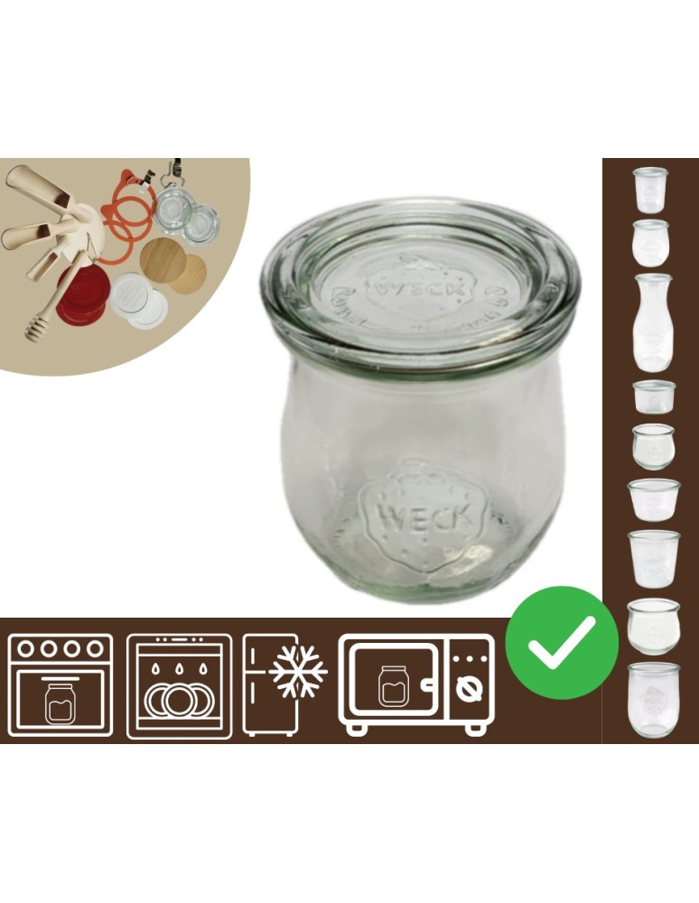 Słoiki i butelki - Słoiki WECK / szklane wieko słoik 220ml TULIP - produkt MODO24.PL 40