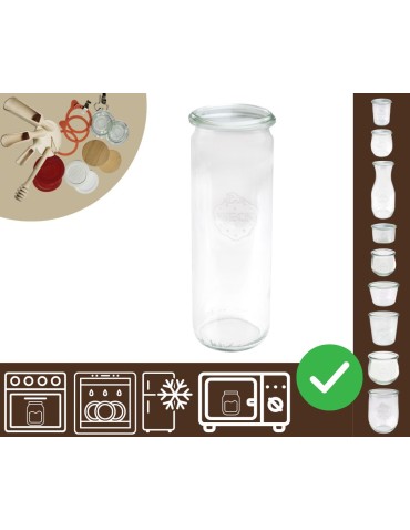 Słoiki i butelki - Słoiki WECK / żaroodporny słoik 600ml CYLINDER - product 30