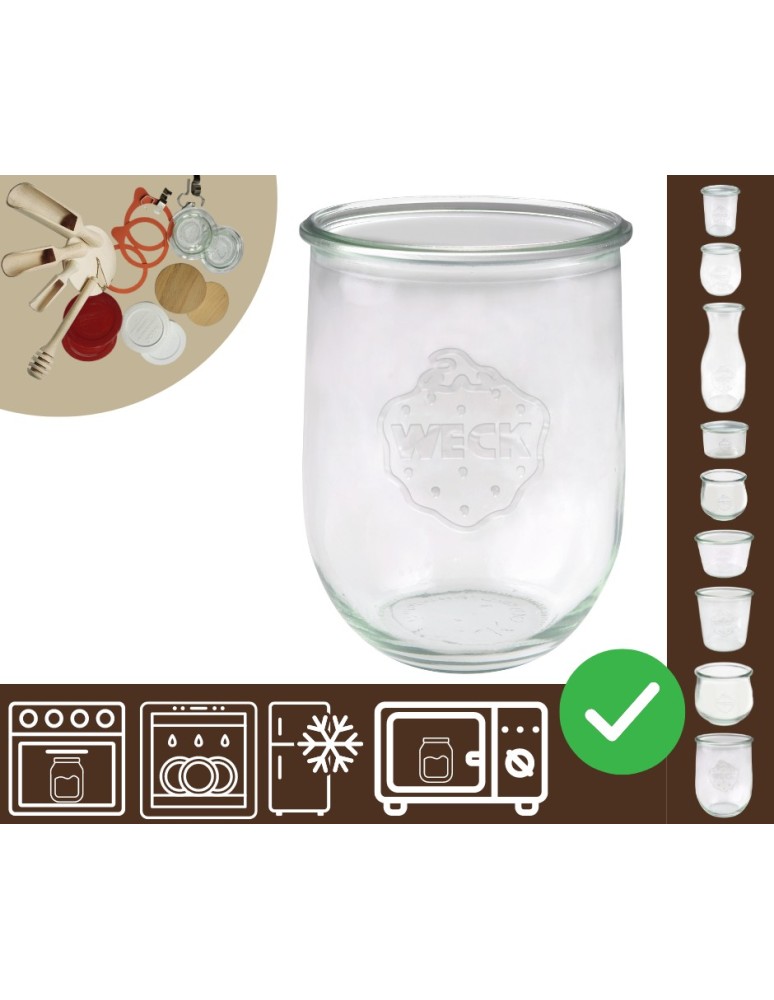 Słoiki i butelki - Słoiki WECK / żaroodporny słoik 1l 1062ml TULIP - product MODO24.PL 29