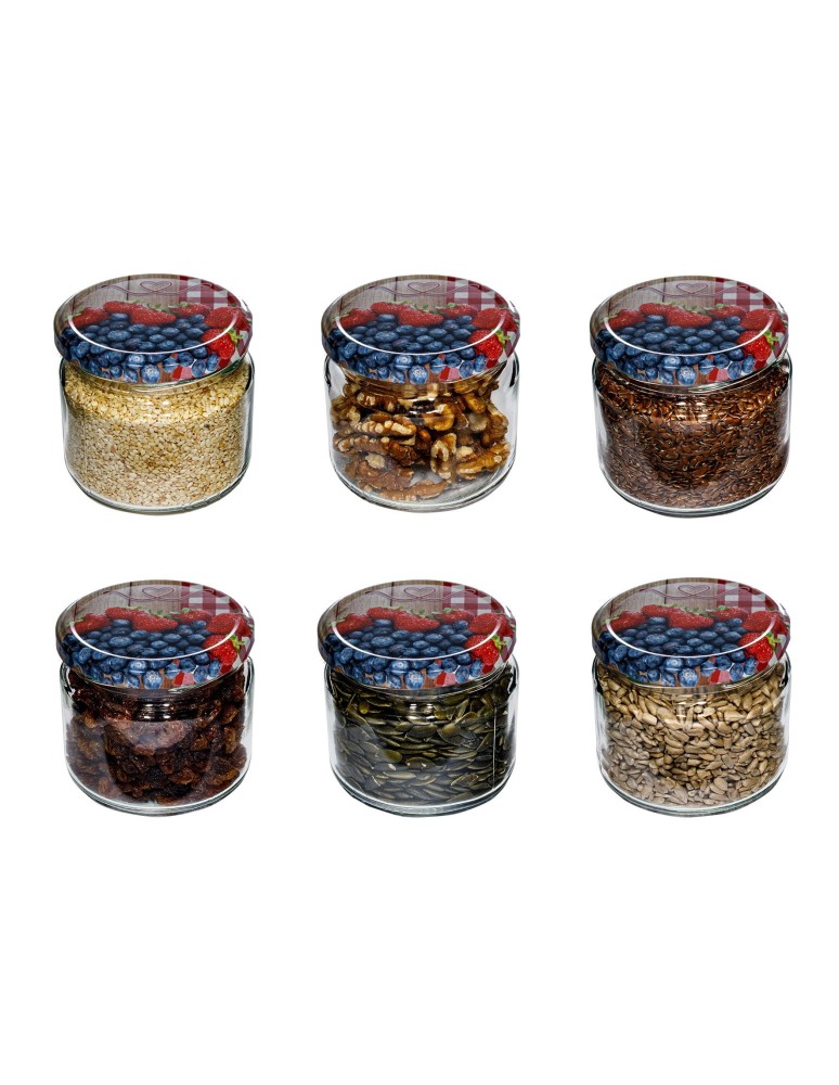 Słoiki - Słoik 330 ml zwykły · Pokrywka (⌀82) z grafiką “alpejską” · 6-pak - product MODO24.PL 7