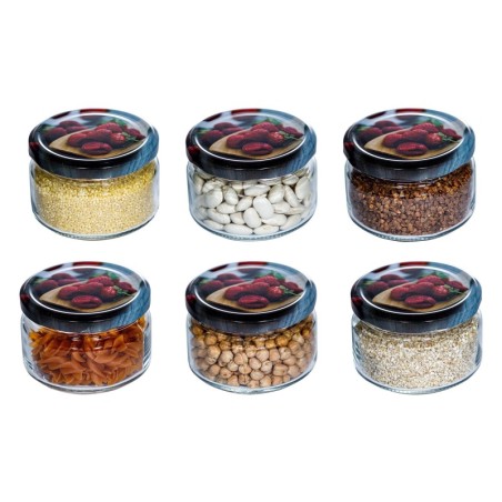 Słoiczki 250 ml????Pokrywki z Grafiką "Malinka"????6 Sztuk