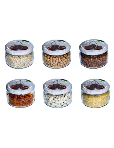 Słoiki - Słoik zwykły 250 ml · Wieczko (⌀82) z grafiką “czereśnia” · 6-pak - product 9