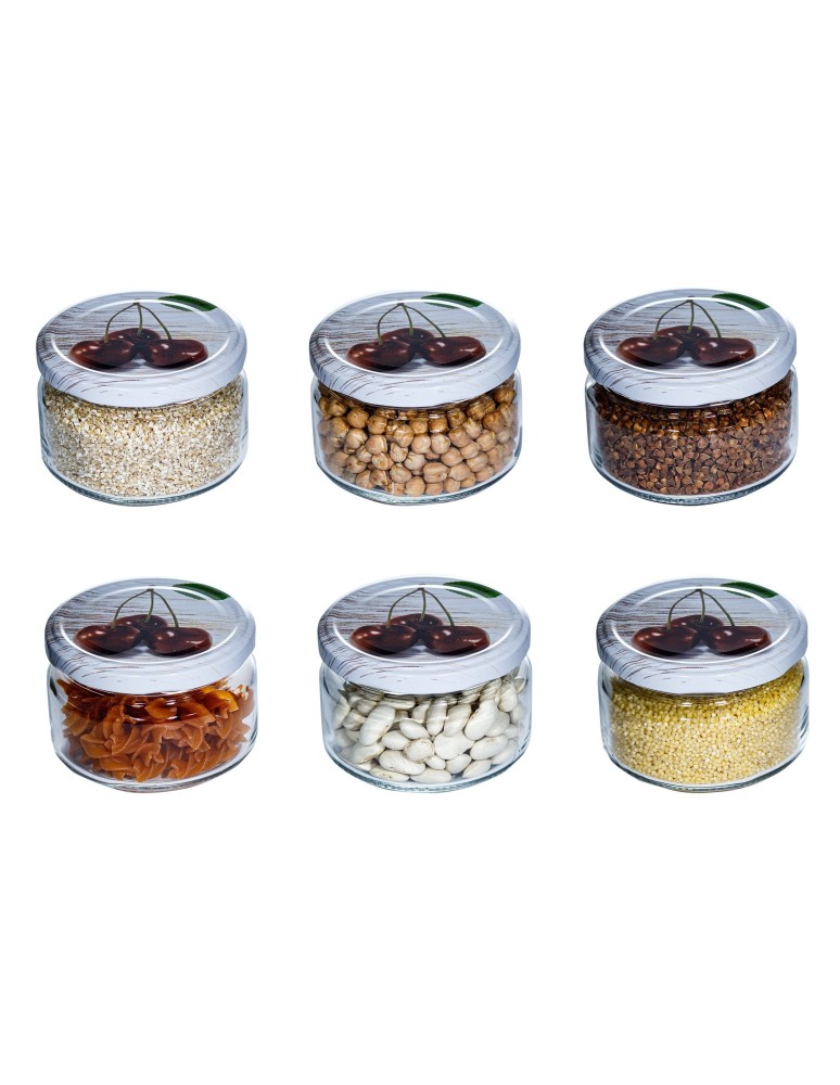 Słoiki - Słoik zwykły 250 ml · Wieczko (⌀82) z grafiką “czereśnia” · 6-pak - product MODO24.PL 9