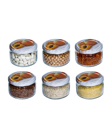 Słoiki - Słoik zwykły 250 ml · Wieczko (⌀82) z grafiką “morela” · 6-pak - product 9