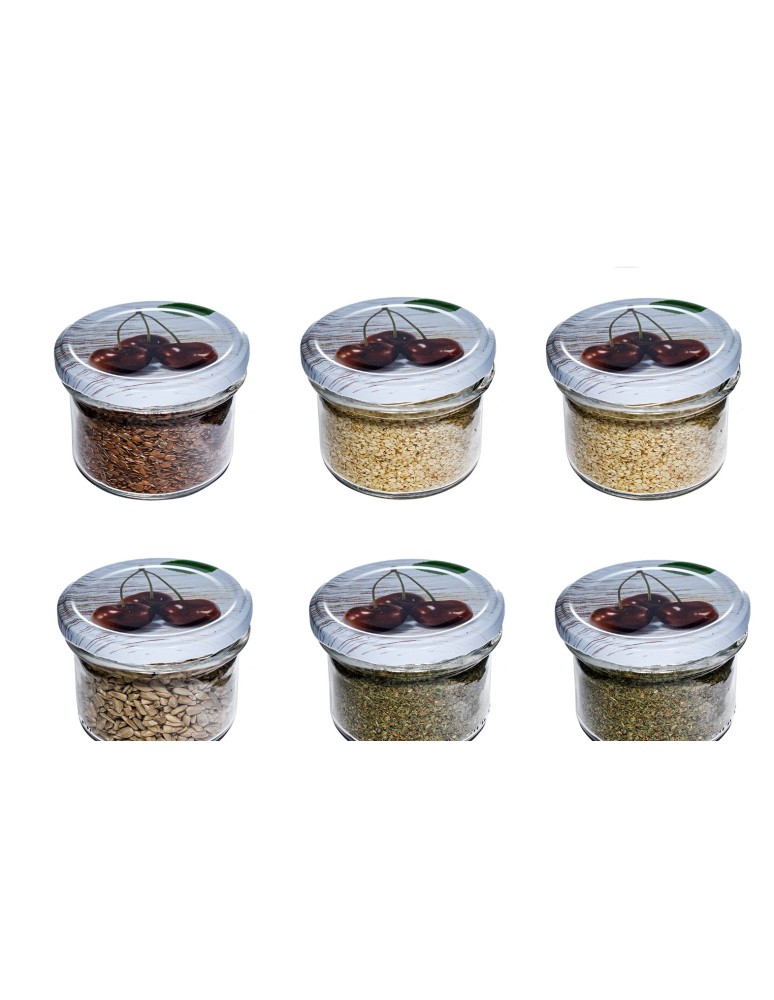 Słoiki - Słoik zwykły 235 ml · Wieczko (⌀82) z grafiką “czereśnia” · 6-pak - product MODO24.PL 11