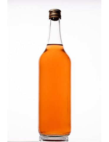 Szklane butelki na alkohol - galoniki - Butelka monopolowa 700 ml z gwintem fi 28 mm · złota nakrętka · Komplet 6 sztuk - product 22