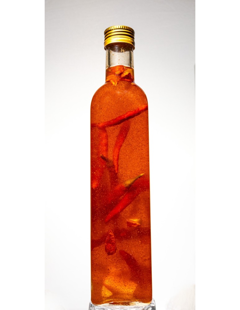 Szklane butelki na alkohol - galoniki - Kwadratowa butelka przezroczysta 500 ml ze złotą nakrętką fi 31,5 mm · 6 sztuk - product MODO24.PL 23