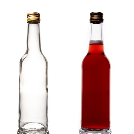 butelka 330 ml fi 28mm monopolowa ze złotą nakrętk