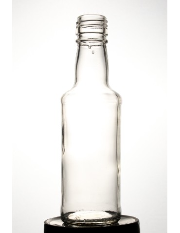 Szklane butelki na alkohol - galoniki - Butelka monopolowa 200 ml · fi 28 mm · złota nakrętka · komplet 6 sztuk - product 25