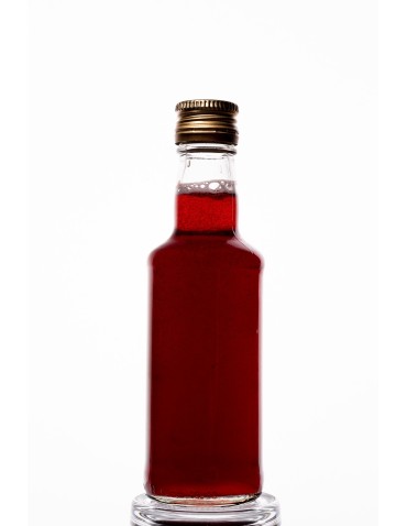 Szklane butelki na alkohol - galoniki - Butelka monopolowa 200 ml · fi 28 mm · złota nakrętka · komplet 6 sztuk - product 27