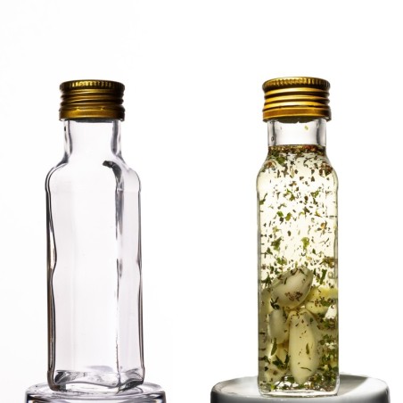 butelka na kwadratowa 100 ml fi31,5 transparentna