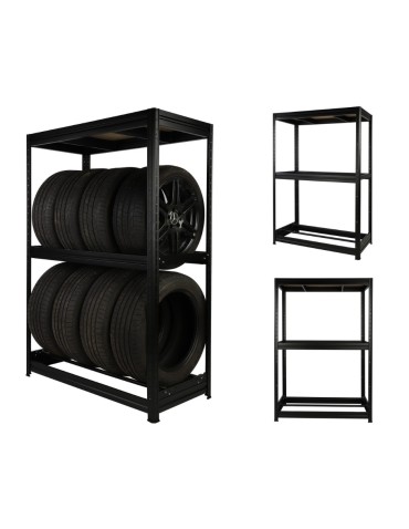 Regały na opony (półka) - Stojak na opony regał na koła OBROTOWE ROLKI 177X120X60 cm SOLIDNY POLSKI - product 14