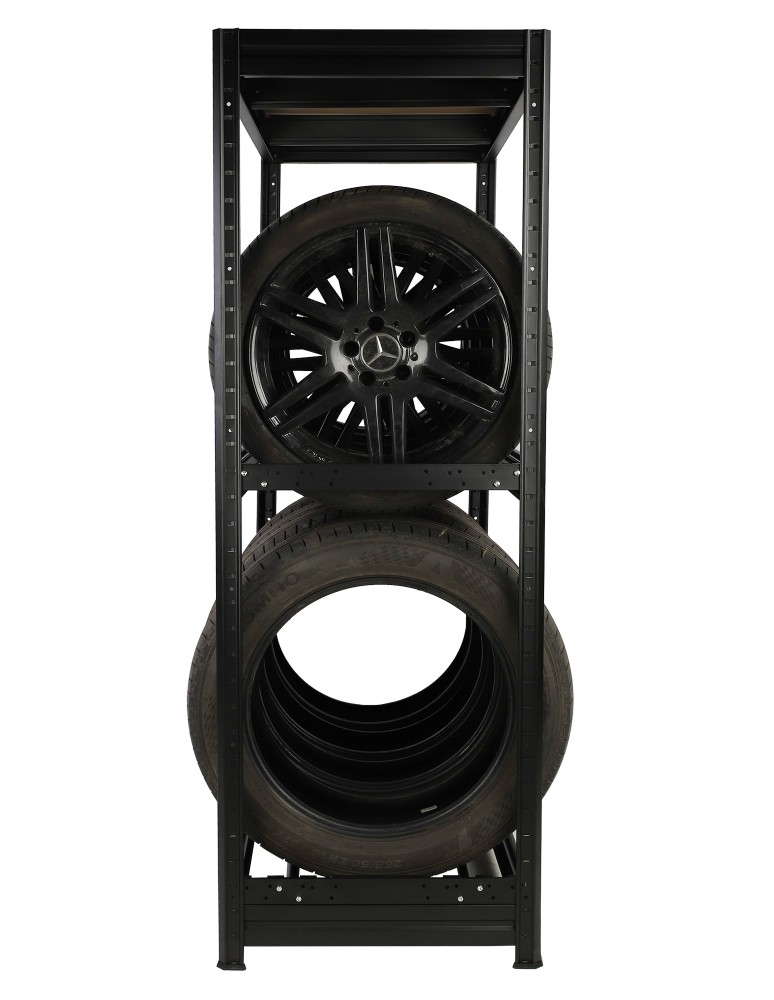 Regały na opony (półka) - Stojak na opony regał na koła OBROTOWE ROLKI 177X120X60 cm SOLIDNY POLSKI - product MODO24.PL 17