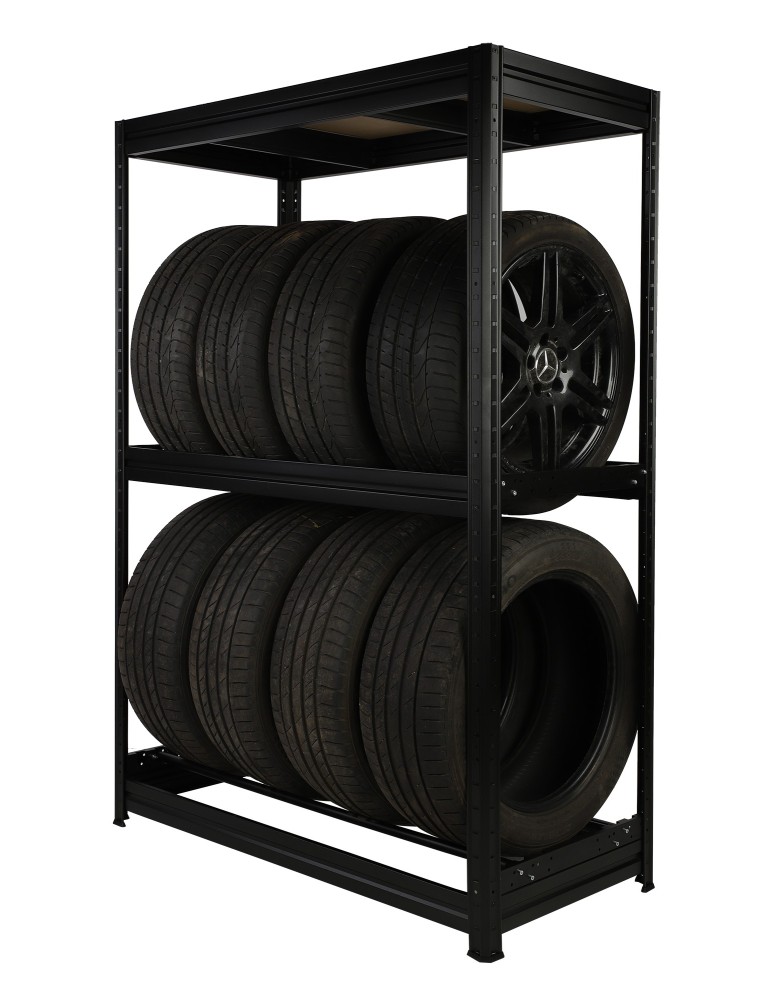 Regały na opony (półka) - Stojak na opony regał na koła OBROTOWE ROLKI 177X120X60 cm SOLIDNY POLSKI - product MODO24.PL 18