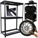 Stojak na opony regał na koła OBROTOWE ROLKI 177X120X60 cm SOLIDNY POLSKI