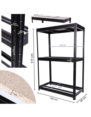 Regały na opony (półka) - Stojak na opony regał na koła OBROTOWE ROLKI 177X120X60 cm SOLIDNY POLSKI - product 28