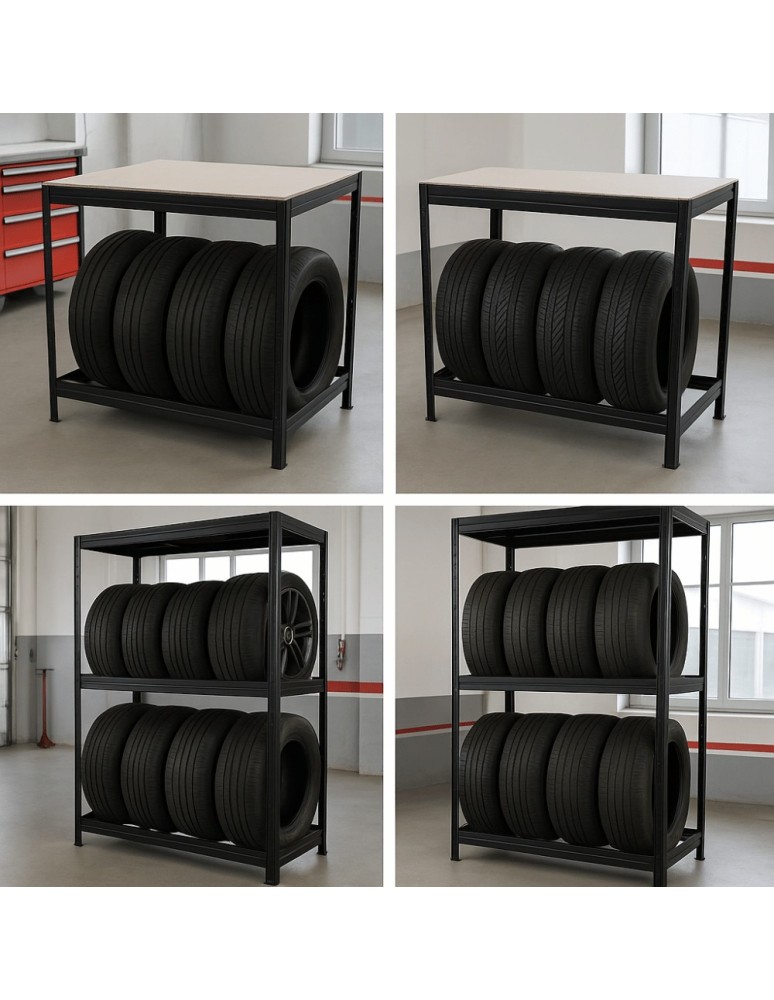 Regały na opony (półka) - Stojak na opony regał na koła OBROTOWE ROLKI 177X120X60 cm SOLIDNY POLSKI - product MODO24.PL 35